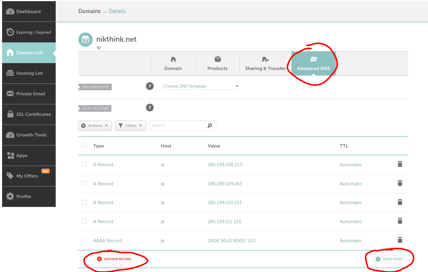 namecheap ui screenshot 2
